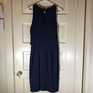 MaxMara Pinaforte navy sleeveless dress